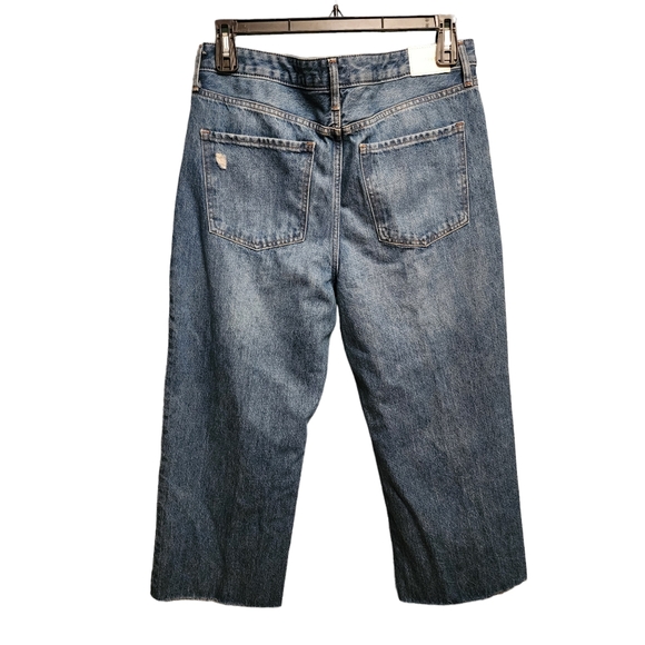 Express Vintage 90s Style Ankle Boot Mid Rise Ripped Knee Jeans 12S NWT - Picture 6 of 16